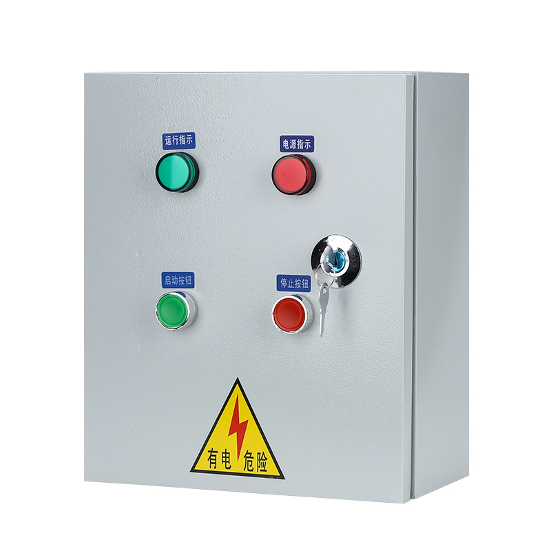 电机控制箱c380V三相配电箱排烟风机箱家用220V一控一明装电箱 - 图0