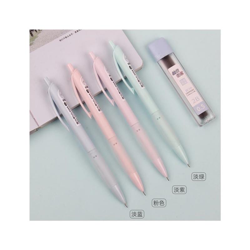 天卓自动铅笔05mm07学生用活动铅软fufu舒适握笔杆q弹软胶软握蓝 - 图3