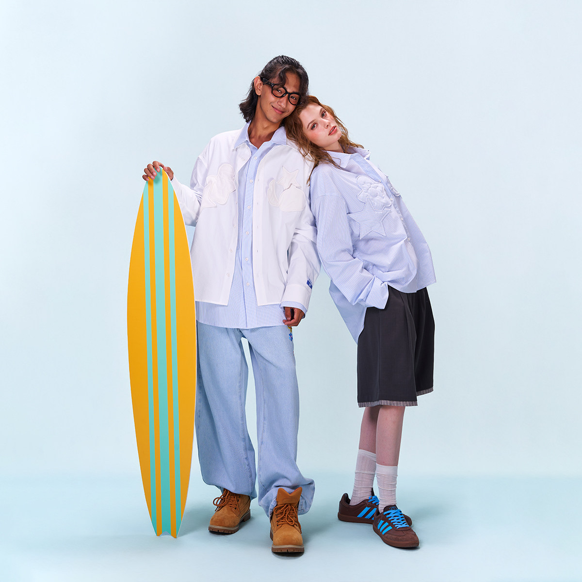 CANOTWAIT X 迪士尼联名史迪奇系列立体贴布长袖衬衫秋季男女新品