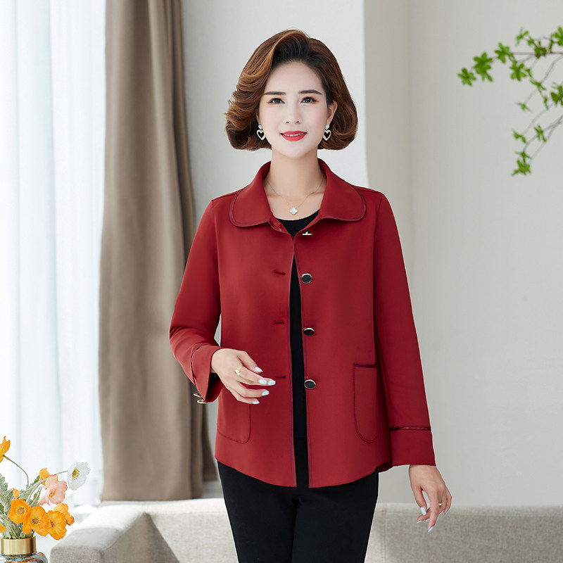 2022新款中年秋装外套春秋洋气上衣 语卡芙中老年女装