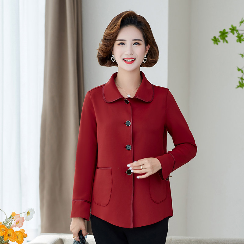 2022新款中年秋装外套春秋洋气上衣 语卡芙中老年女装