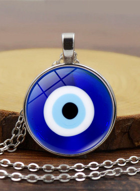 Blue Turkish Evil Eye Necklace Choker Turkey Evil Eyes