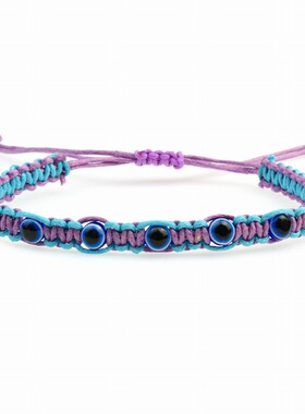 Handmade Woven Devil Beads String Bracelet Adjustable Rope