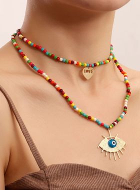 New Fashion Turkish Evil Eyes Multilayer Necklaces For