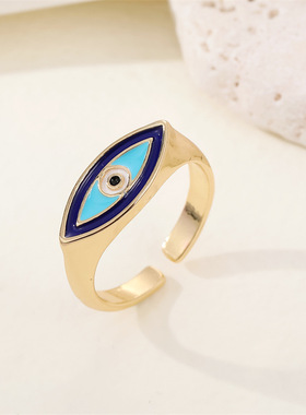 Vintage Turkey Evil Eye Rings For Women Men Gift New Gold