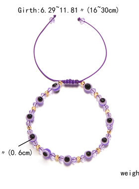 Lucky Blue Turkish Eye Beads Bracelet For Woman Men Braided