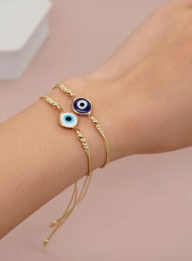 Go2boho New In Enamel Evil Eye Rope Friendship Bracelet