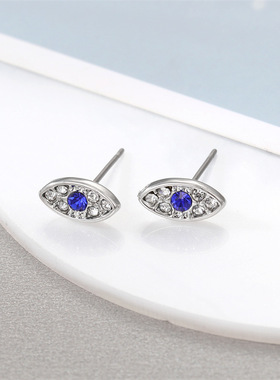 1 Pair Zircon Turkey Evil Eye Stud Earrings For Women Gift