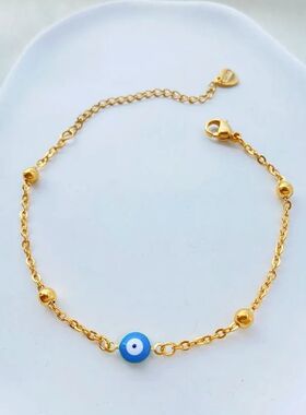 1PC Turkish Evil Eye Charm Bracelets for Women Stainless