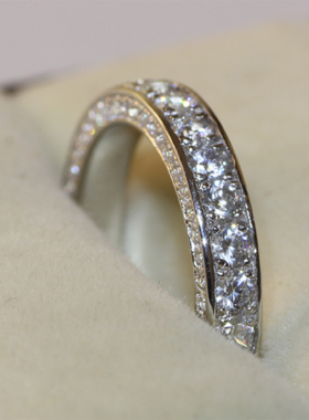 Fashion Women Wedding Party Finger Rings Dazzling Diamond