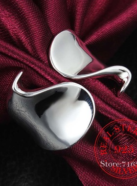 925 Sterling Silver Unique Design Smooth Ring For Women