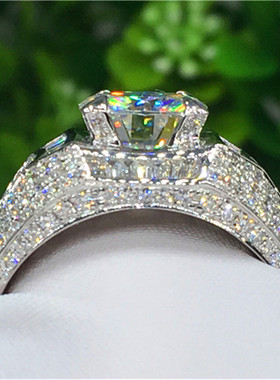 Luxury Solitaire Male 1ct Lab Diamond cz Ring 925 sterling