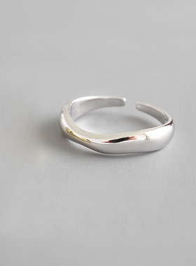 2023 New Silver Color  Irregular Wave Rings Trendy Simple