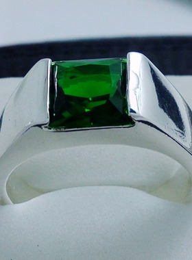 Fashion Wedding ring for Men Princess cut 3ct Green 5A