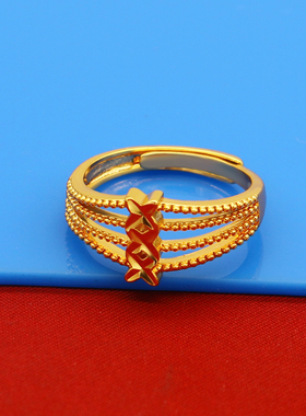 Female Classic Golden Wedding Ring  Fashion 100% 925