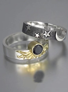 Unique love trend heart type double layer men and women's