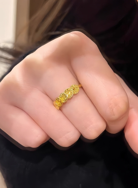 碎碎冰五帝钱币个性戒指