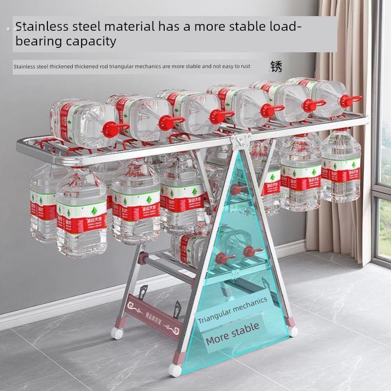 毛巾架美发店专用理发店落地式凉晾毛巾架子落地折叠美容院晾衣架 - 图1