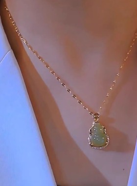 绿葫芦项链网红爆款气质轻奢百搭