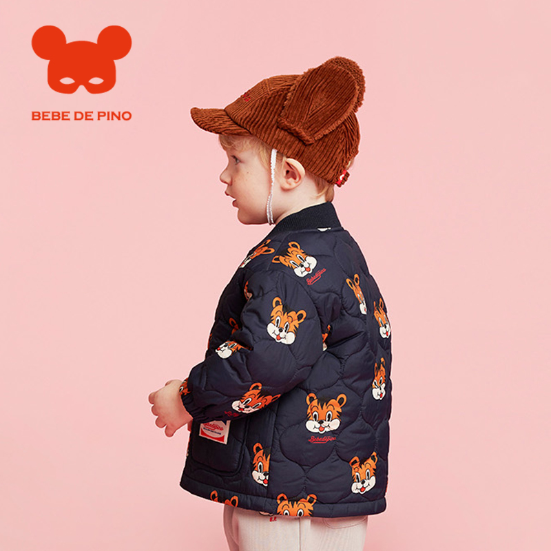 BEBEDEPINO贝贝品诺秋冬儿童灯芯绒帽婴童纯色休闲百搭保暖帽子 - 图1