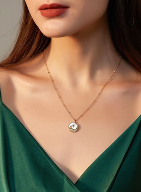 EXHIBITION 凤凰项链女小众高级设计感锁骨链不褪色简约国风颈链