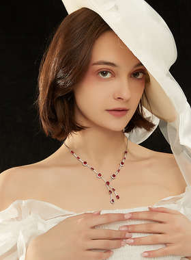 EXHIBITION览物馆红色锆石项链