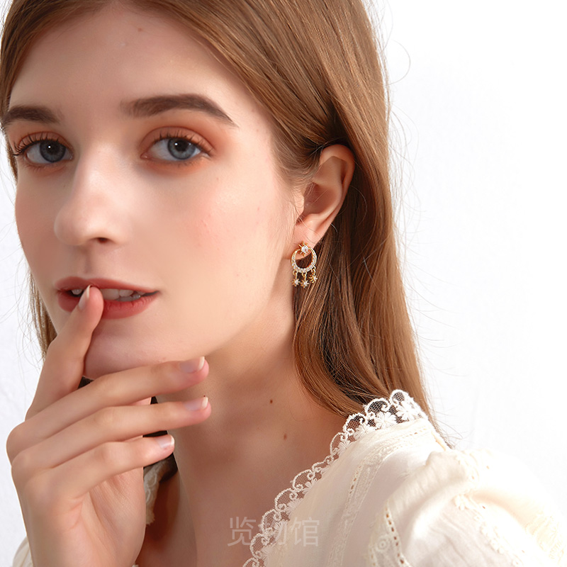 【清仓折扣】星星耳钉女简约气质耳环精致短款耳坠韩国网红耳饰,淘宝优惠券,粉丝福利购,淘宝优惠卷