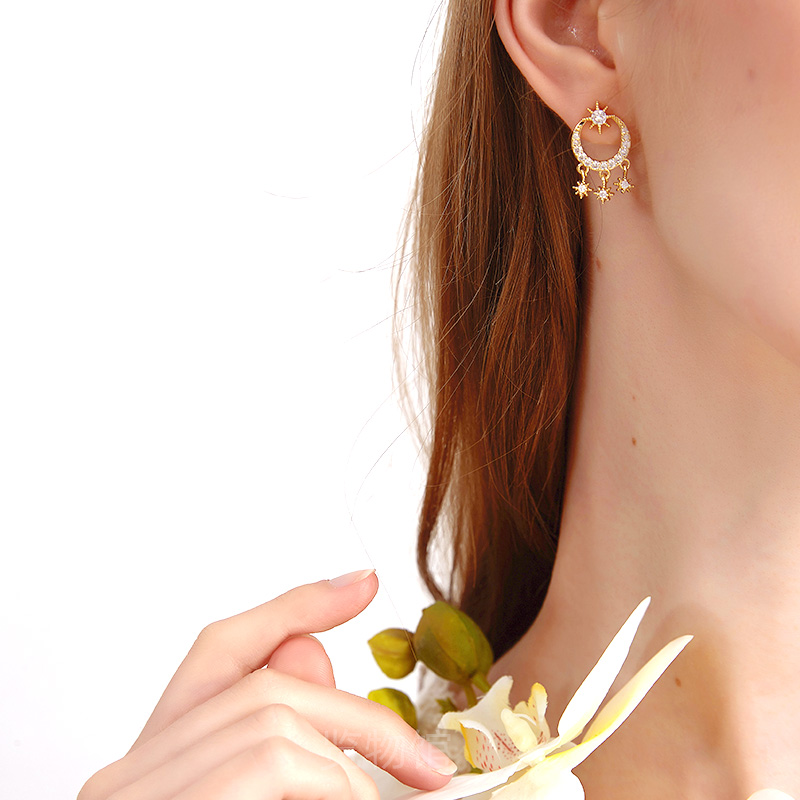【清仓折扣】星星耳钉女简约气质耳环精致短款耳坠韩国网红耳饰,淘宝优惠券,粉丝福利购,淘宝优惠卷