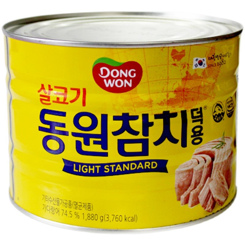 韩国原装进口东远金枪鱼罐头油浸吞拿鱼1880g*6罐整箱原味餐饮装,淘宝优惠券,粉丝福利购,淘宝优惠卷