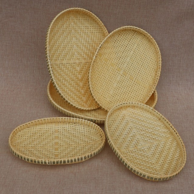 Dustpan handmade bamboo weaving products drying tray