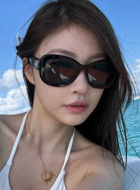 防晒黑色遮阳墨镜大脸显瘦高级感