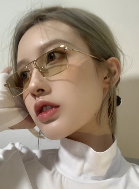 韩国墨镜小框浅绿色圆脸太阳镜