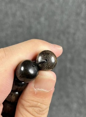 天然披毛犀手串鱼籽纹老亚竹丝