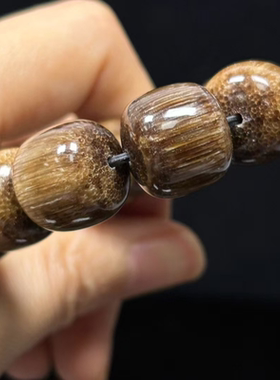 披毛犀角手串犀鱼籽纹竹丝纹