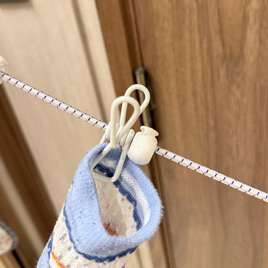 Travel clothesline clothes rack hotel portable clothes drying artifact windproof dormitory balcony indoor hanging clothes without punching