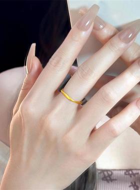 日本MUMI官方18K包金莫比乌斯环戒指女高级感时尚食指戒素圈小众