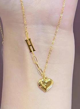 日本MUMI新产品~洗澡时不需要脱下方便的豪华法国18K金钛钢H字母