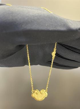 日本MUMI18k包金祥云如意锁项炼女平安锁长命小众设计轻奢高级感