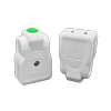 Male and female docking power extension plug and socket