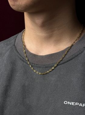 ONEART原创水波纹素链男女项链