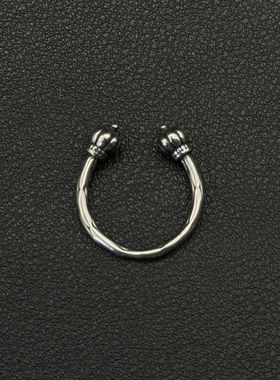 ONEPART重工复古皇冠开口戒指男女通用不掉色钛钢戒指