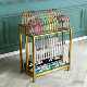 Golden badminton racket storage display rack