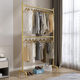 Double-layer clothes hanger floor-standing clothes drying rack dormitory home balcony simple liftable clothing store strong coat rack