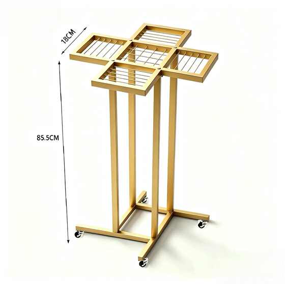 Wheeled multi-layer table tennis racket display storage rack