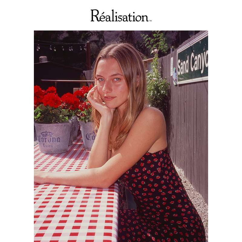 realisationpar玫瑰碎花吊带连衣裙 RealisationPar海外连衣裙