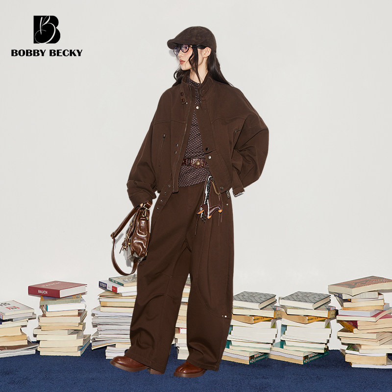 Bobbybecky复古宽松机车夹克做旧弯刀裤美式工装半身裙,淘宝优惠券,粉丝福利购,淘宝优惠卷
