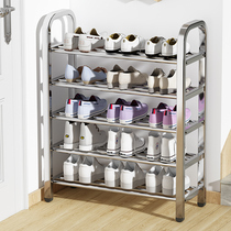 Stainless steel shoe rack Easy Home Indoor Good-looking Dorm Room Doorway Multilayer Containing Shoes Cabinet New 2022 Popcorn