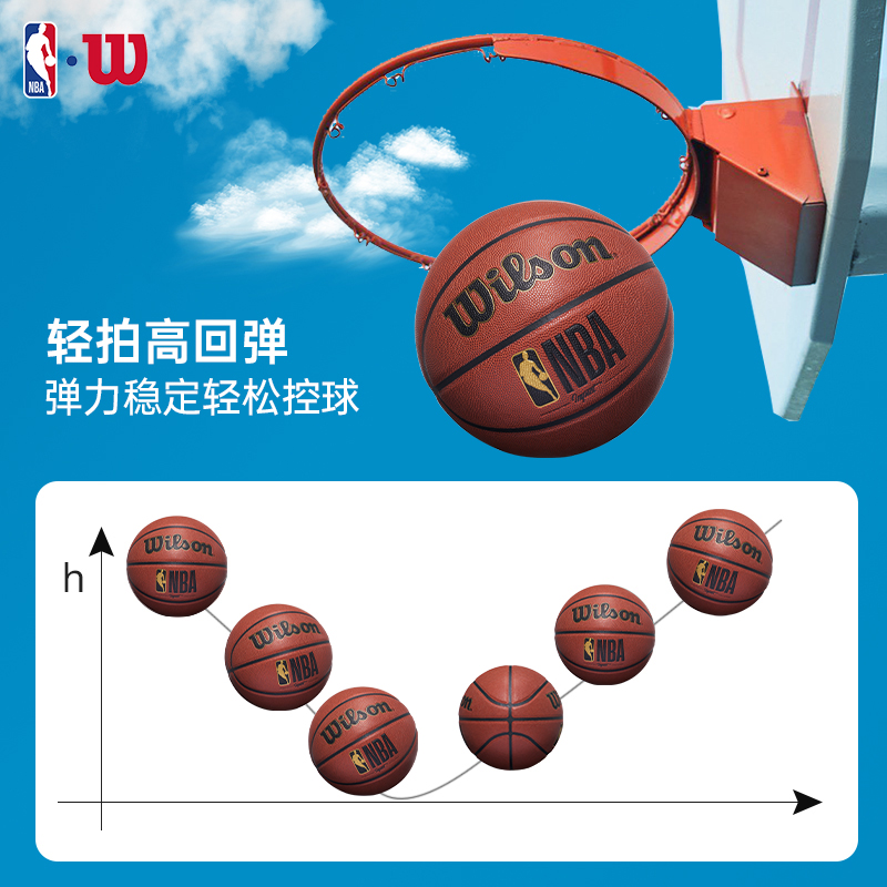 Wilson威尔胜NBA篮球儿童5号6号7号室内外比赛训练专用学生幼儿园 - 图3