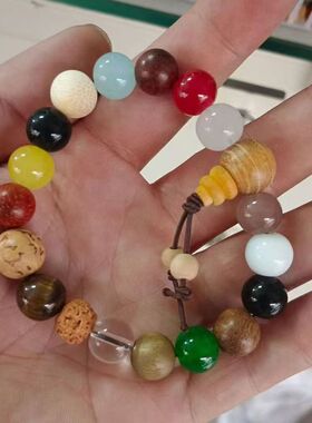 十八籽潮流菩提手串女平安念珠手串18籽多宝佛珠护身符新中式手链