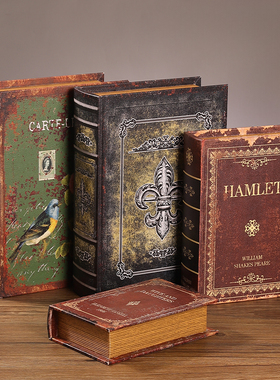 创意假书型收纳摆件模型书盒